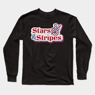 Stars and Stripes USA Flag 4th Of July Long Sleeve T-Shirt